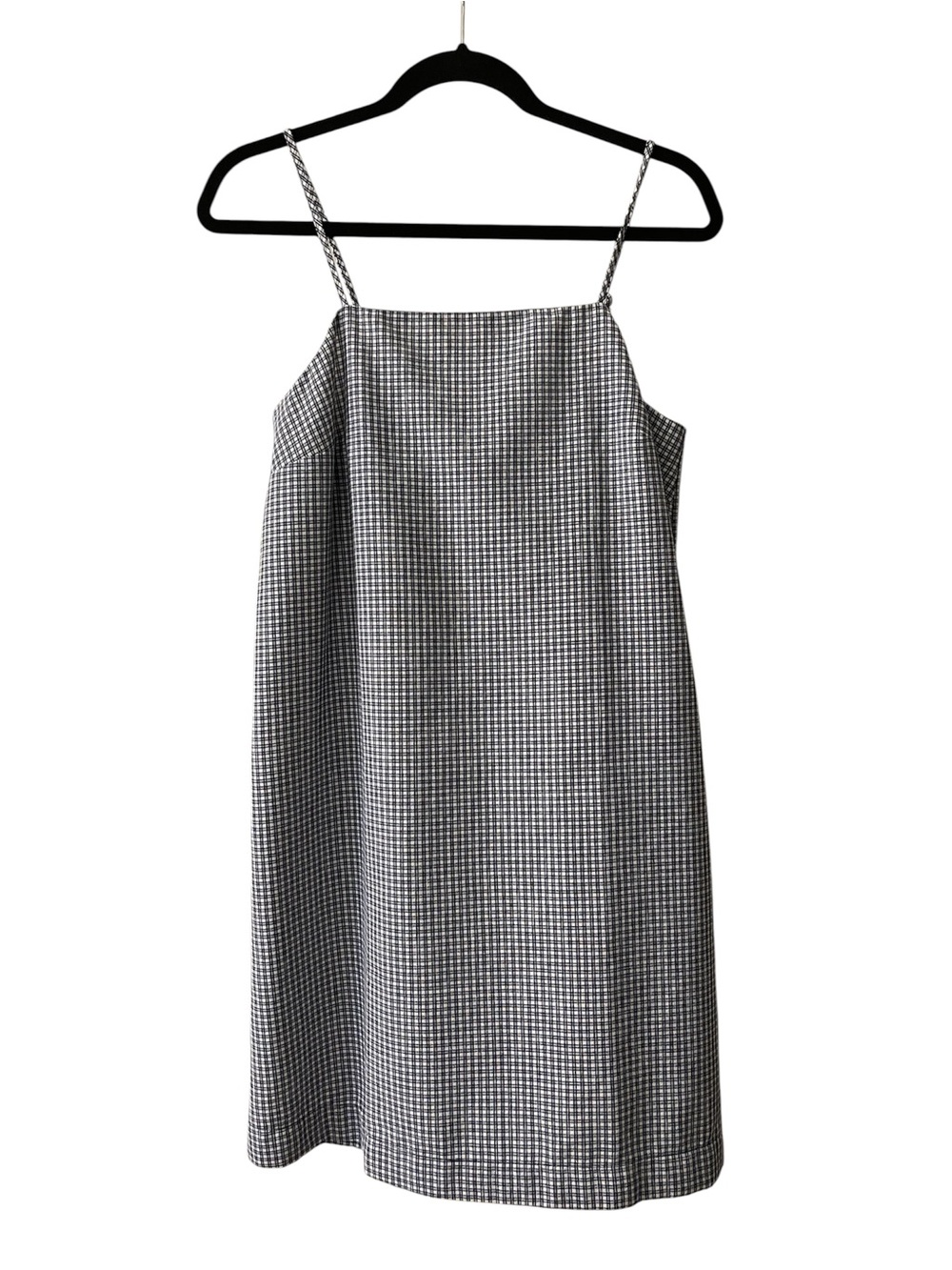 Old Navy Gingham Blue and White Tie Strap Mini Dress NWT Small Tall